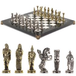 Оригинальные шахматы &quot;Александр Македонский&quot; доска 36х36 см из мрамора — 