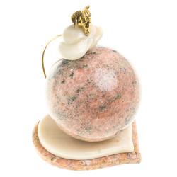 Сувенир Шар Антистресс &quot;Ангел&quot; розовый мрамор — 