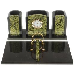 Настольный набор из змеевика &quot;Канцелярский&quot; — 