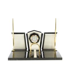 Настольный набор из мрамора &quot;Галант&quot; с часами — 