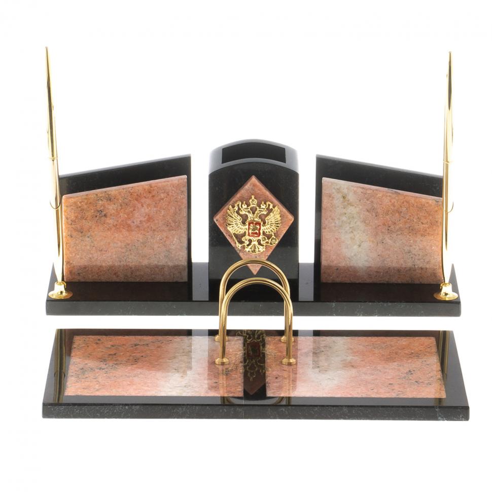 Письменный прибор "Элегант" из розового мрамора фото 1 — 