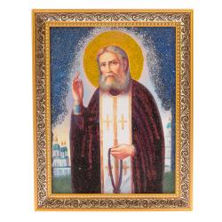 Икона настенная &quot;Серафим Саровский&quot; рамка багет 18х23 см — 