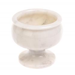 Варенница из белого мрамора на ножке 250 мл 9,5х9 см — 