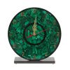 Часы настольные из малахита "Мозайка" 26,5х8х28 см фото 1 — 