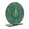 Часы настольные из малахита "Мозайка" 26,5х8х28 см фото 2 — 