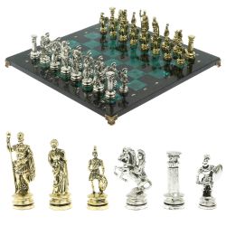 Шахматы &quot;Древний Рим&quot; доска 44х44 см из змеевика — 