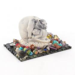 Сувенир &quot;Бобер с бобренком&quot; из мрамолита — 