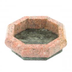 Пепельница каменная из мрамора и змеевика — 