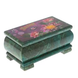 Шкатулка &quot;Для милой&quot; из змеевика 16х8х7,5 см — 