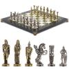 Шахматы декоративные "Александр Македонский" доска 36х36 см мрамор змеевик фото 1 — 