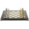 Шахматы декоративные "Александр Македонский" доска 36х36 см мрамор змеевик фото 2 — 