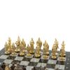 Шахматы подарочные "Богатыри" из змеевика и серого мрамора 44х44 см фото 4 — 