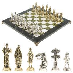 Шахматы &quot;Дон Кихот&quot; доска 40х40 см камень мрамор змеевик — 