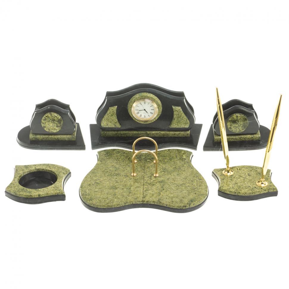 Настольный письменный набор камень змеевик фото 1 — 