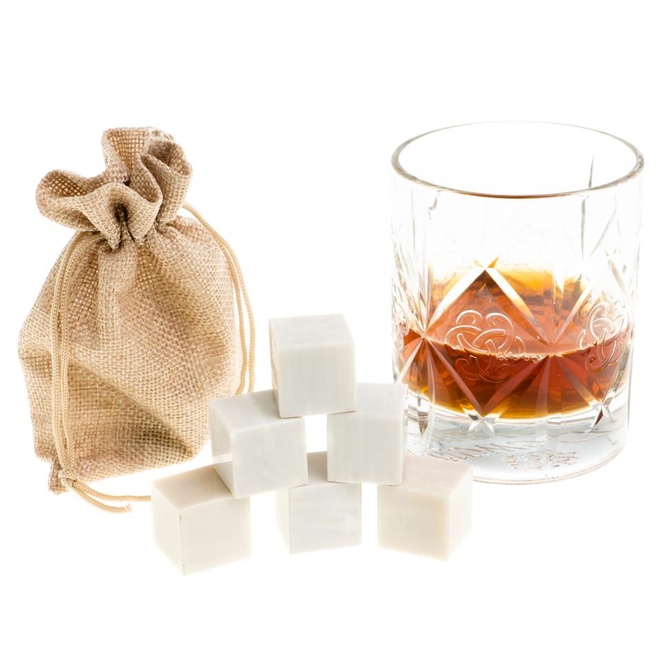 Камни для охлаждения виски набор 6 кубиков мрамор газганский фото 1 — 