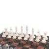 Шахматы "Стаунтон" из мрамолита 44х44 см лемезит / змеевик фото 4 — 