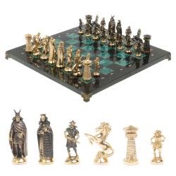 Шахматы &quot;Викинги из змеевика и бронзы — 
