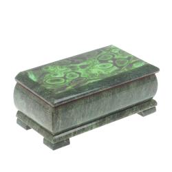 Шкатулка для денег &quot;Купюра&quot; с иллюстрацией под малахит 18х9х8 см — 