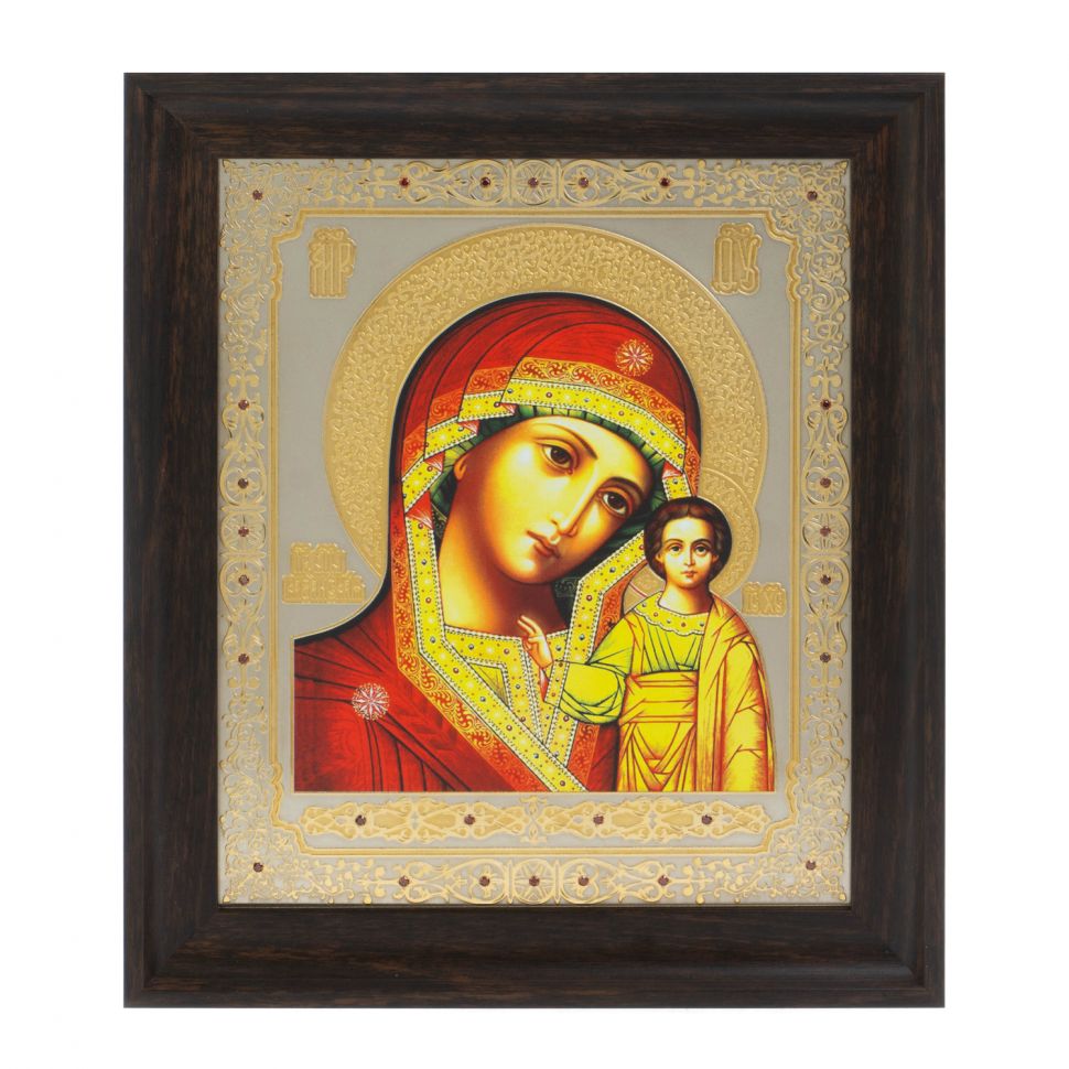 Икона "Казанская Божья Матерь" 24,5х28,5 см Златоуст фото 1 — 