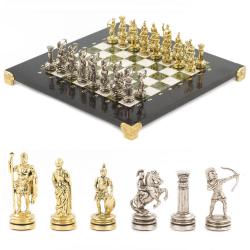 Шахматы &quot;Лучники&quot; доска 28х28 см мрамор змеевик — 