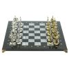 Шахматы подарочные "Русь" доска 40х40 см из серого мрамора фото 2 — 