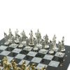 Шахматы подарочные "Русь" доска 40х40 см из серого мрамора фото 4 — 
