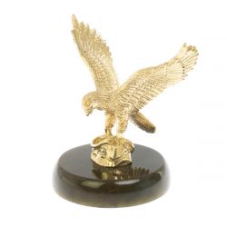 Бронзовая статуэтка &quot;Орел&quot; на нефрите 8х8х10,5 см — 