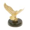 Бронзовая статуэтка "Орел" на нефрите 8х8х10,5 см фото 3 — 