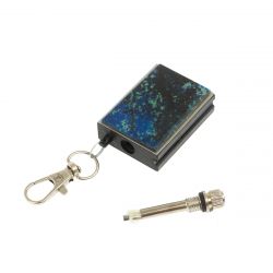 Брелок огниво &quot;Вечная спичка&quot; с накладкой из камня азурит — 