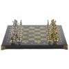 Шахматы сувенирные Александр Македонский" доска 36х36 см камень змеевик фото 2 — 