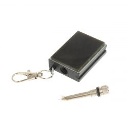 Брелок огниво &quot;Вечная спичка&quot; с накладкой из камня золотистый обсидиан 2,8х1,3х5 см — 