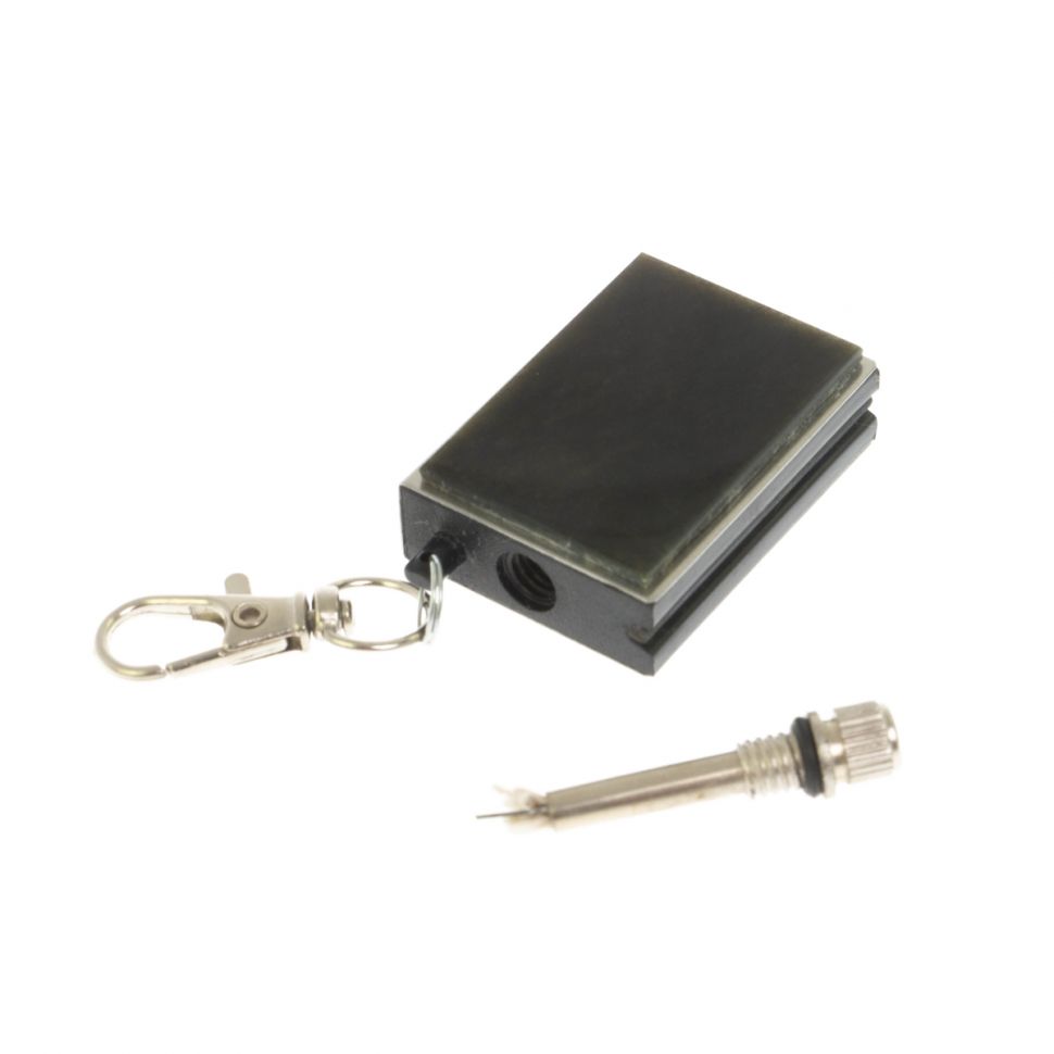 Брелок огниво "Вечная спичка" с накладкой из камня золотистый обсидиан 2,8х1,3х5 см фото 1 — 