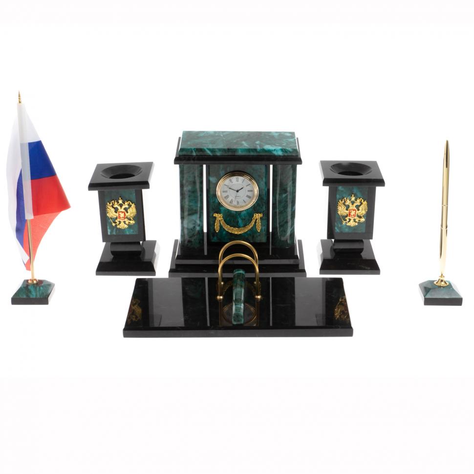 Настольный набор "Премьер" из змеевика фото 1 — 