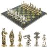 Шахматы "Дон Кихот" доска 40х40 см камень змеевик фото 1 — 