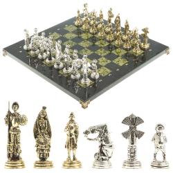 Шахматы &quot;Дон Кихот&quot; доска 40х40 см камень змеевик — 