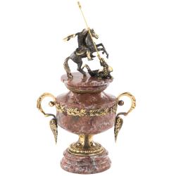 Бронзовый кубок &quot;Георгий Победоносец&quot; камень креноид — 