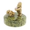 Статуэтка из бронзы на подставке из змеевика  "Гномик" фото 4 — 