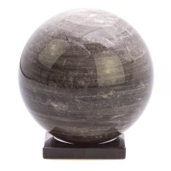 Шар из серого обсидиана 12 см на подставке — 