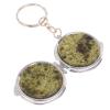 Складное зеркало брелок из змеевика круглое фото 3 — 