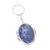 Складное зеркало брелок из афганского лазурита овальное фото 1 — 