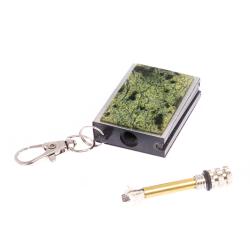 Брелок огниво &quot;Вечная спичка&quot; с накладкой из камня змеевик — 