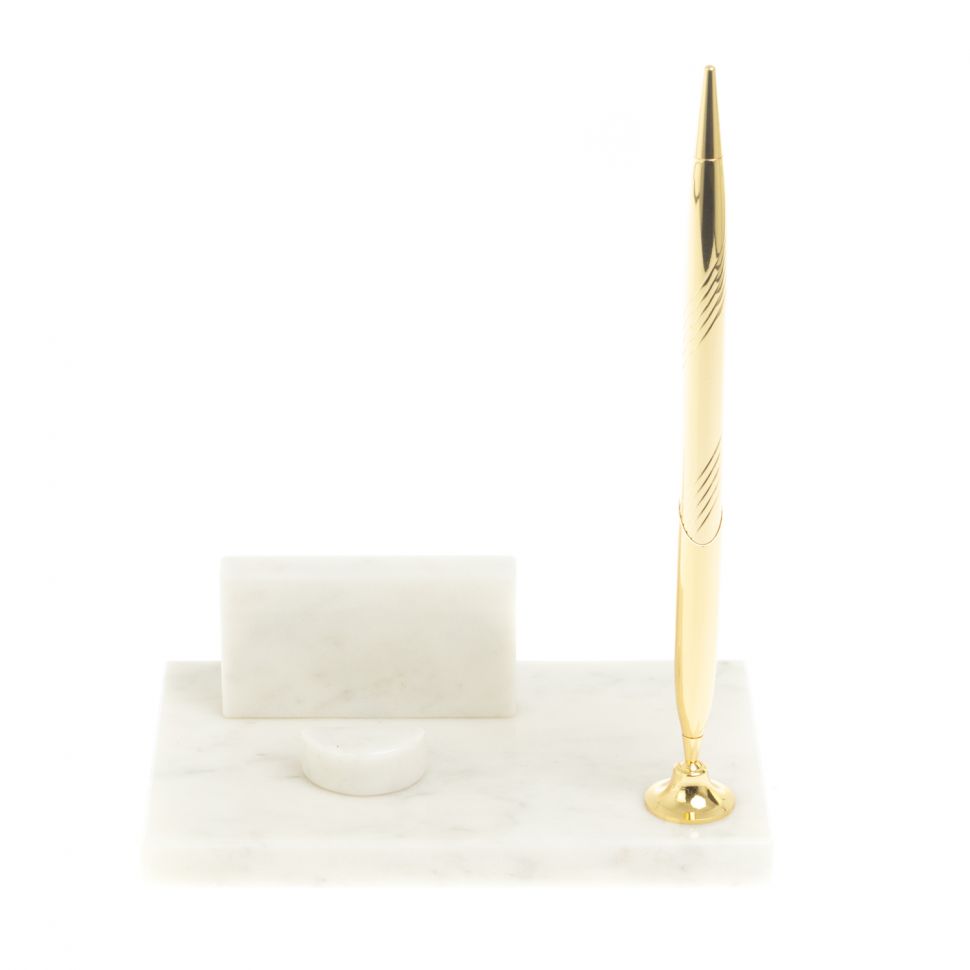 Подставка под телефон из белого мрамора фото 1 — 