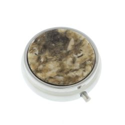 Таблетница на 3 отсека камень жельбертит цвет серебро — 