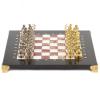 Шахматы "Лучники" доска 28х28 см мрамор лемезит фото 2 — 