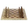 Каменные шахматы "Дебют" 38х38 см оникс ракушечник фото 2 — 