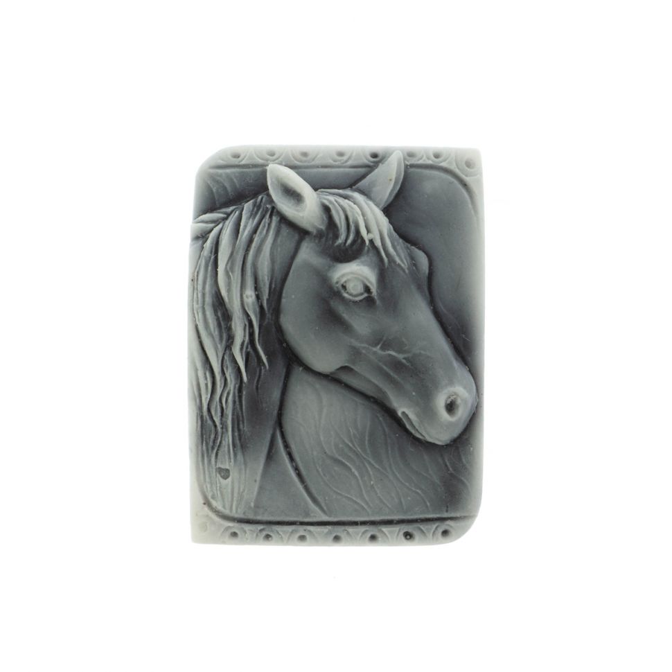 Магнит "Голова лошади" из мрамолита фото 1 — 
