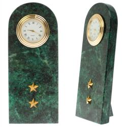 Часы сувенирные  &quot;Погон-прапорщик МВД&quot; из змеевика — 