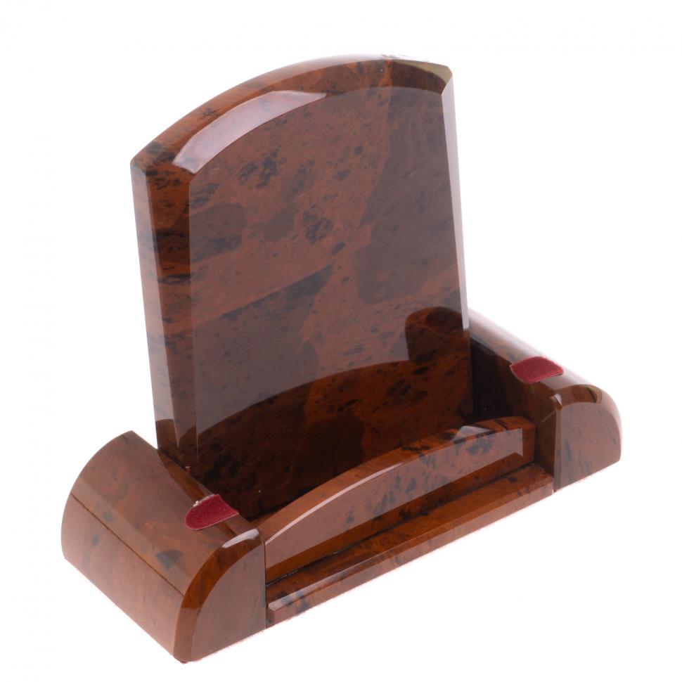 Подставка для телефона из коричневого обсидиана фото 1 — 