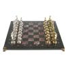 Шахматы "Дон Кихот" доска 36х36 см лемезит змеевик фото 2 — 