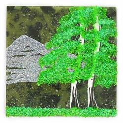 Магнит с рисунком &quot;Квадрат&quot; большой камень змеевик — 